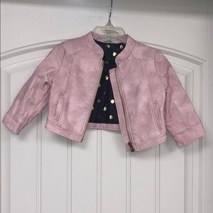 Baby girls faux leather jacket